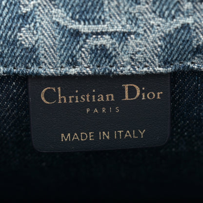 Christian Dior Denim Oblique Mini Book Tote With Strap Blue 6 of 11