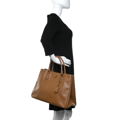 Prada Saffiano Lux Large Tote Caramel 2 of 20