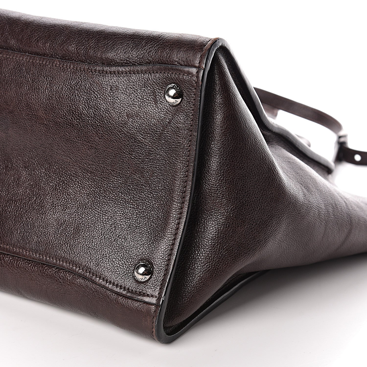 Prada Glace Calfskin Small Twin Pocket Tote Moro 10 of 10