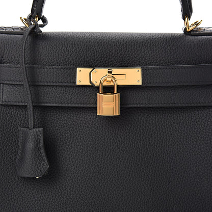 Hermes Togo Matte Alligator Kelly Retourne Touch 28 Black 36 of 39