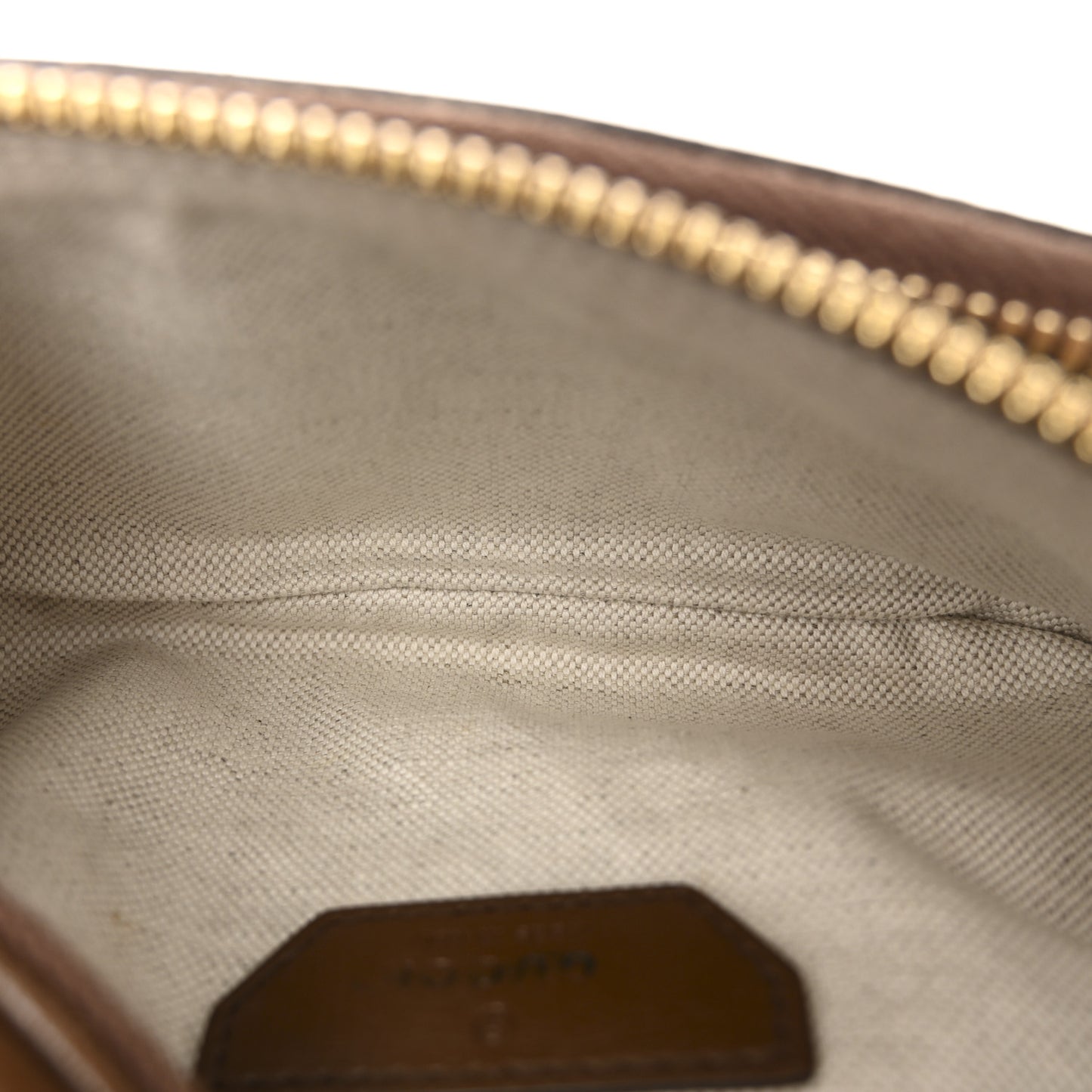 GG Supreme Monogram Textured Calfskin Retro Interlocking G Belt Bag Beige Ebony Brown Sugar