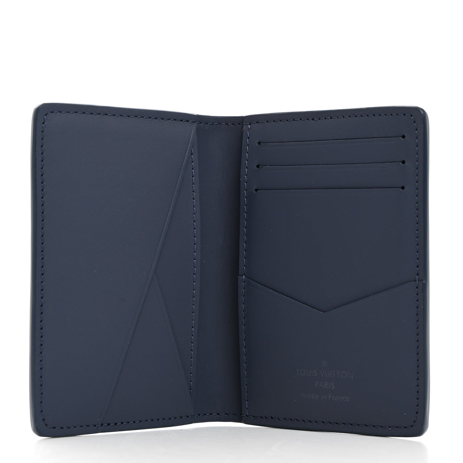 Louis Vuitton Calfskin Monogram Shadow Pocket Organizer Blue 5 of 7