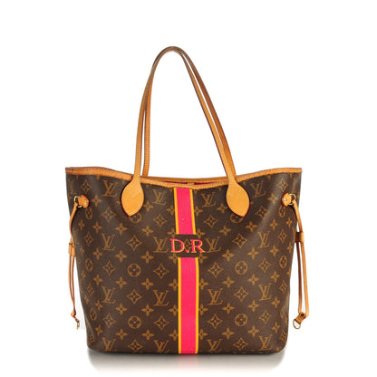 Louis Vuitton Monogram My LV Heritage Neverfull MM Fuchsia Yellow 1 of 8