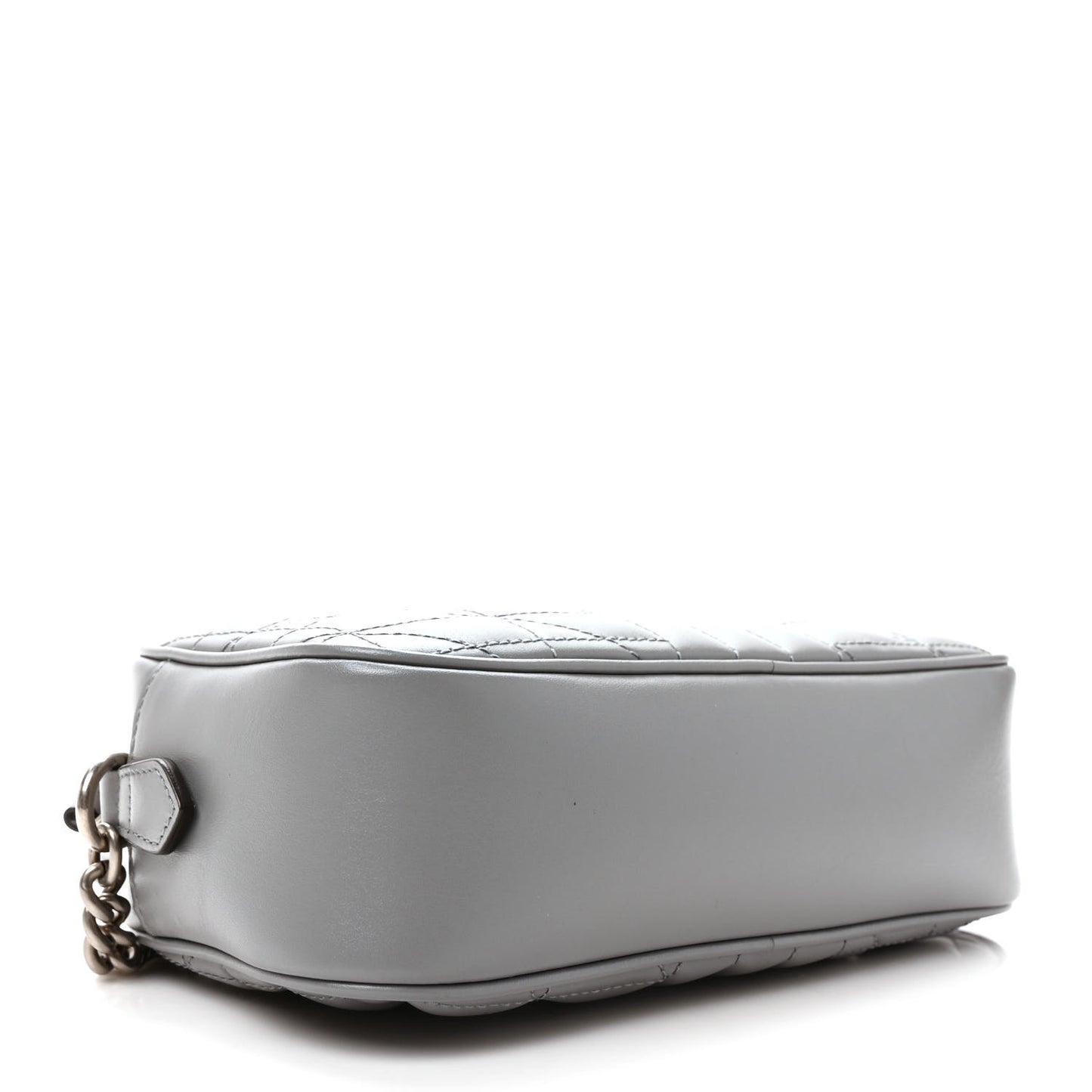 Calfskin Matelasse Aria Small GG Marmont Chain Shoulder Bag Deep Grey