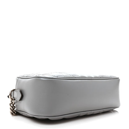 Gucci Calfskin Matelasse Aria Small GG Marmont Chain Shoulder Bag Deep Grey 5 of 11