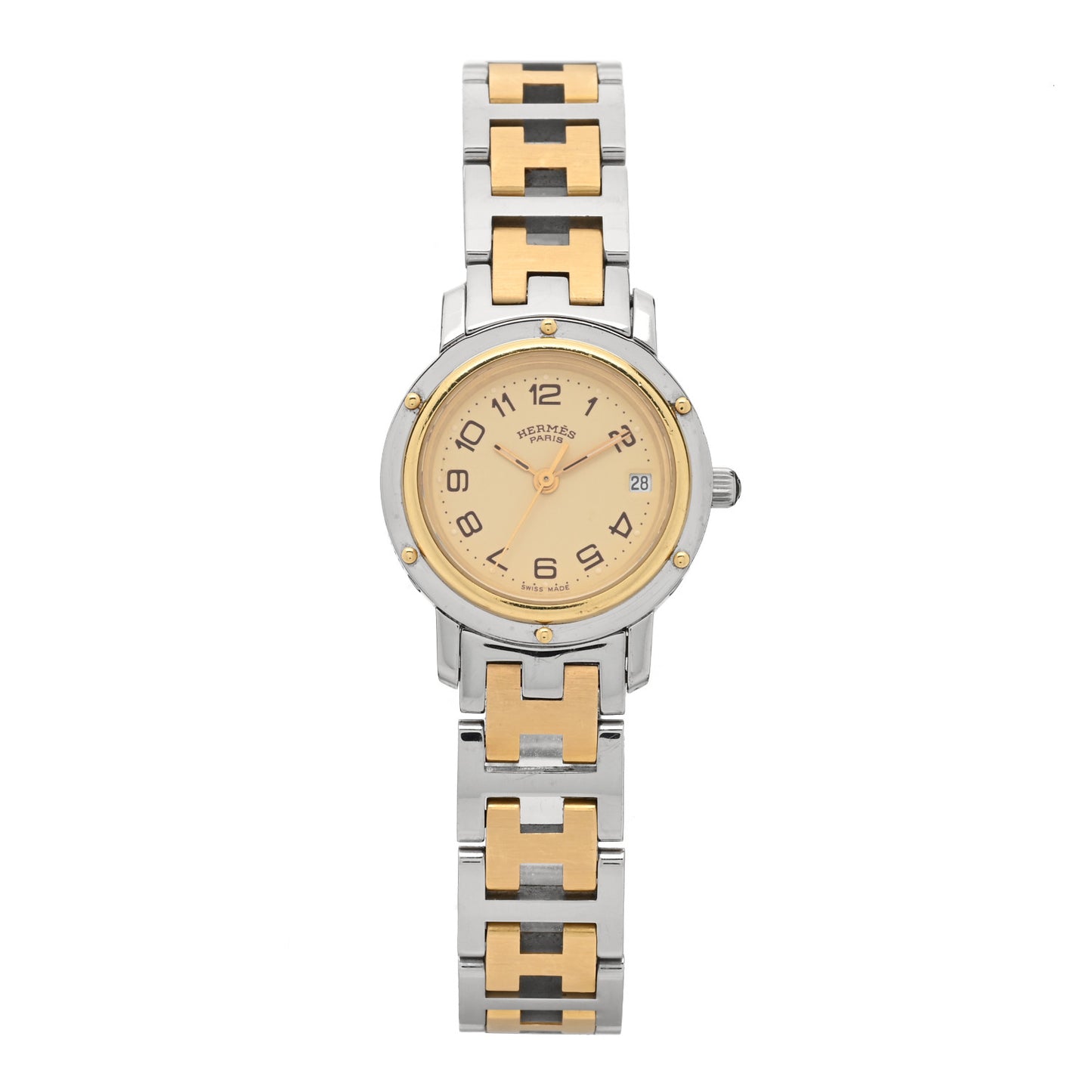 Stainless Steel 24mm Clipper Quartz Watch Gold
