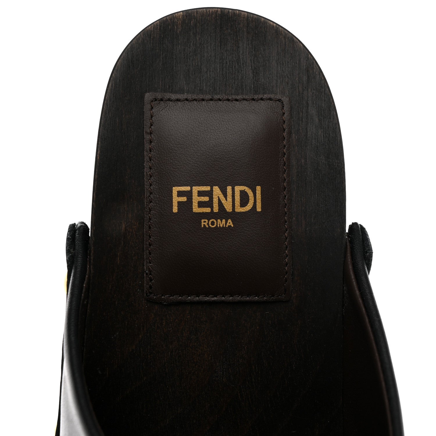 Fendi Vitello Baguette 25/60mm Clogs 35 Black 6 of 8