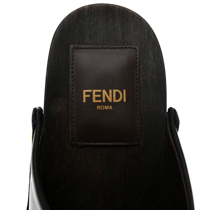 Fendi Vitello Baguette 25/60mm Clogs 35 Black 6 of 8