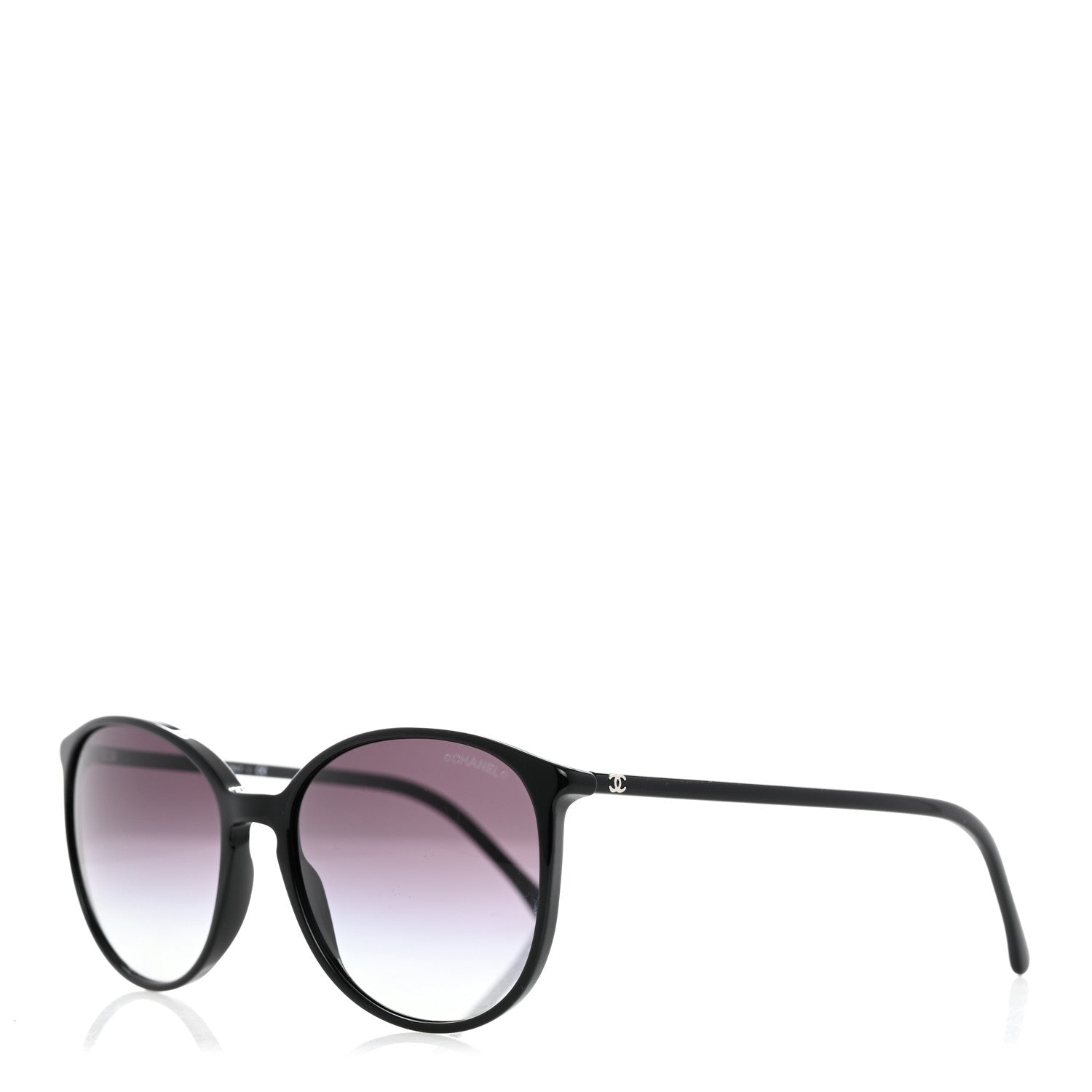 Chanel Acetate Round Sunglasses 5278 Black 1 of 8