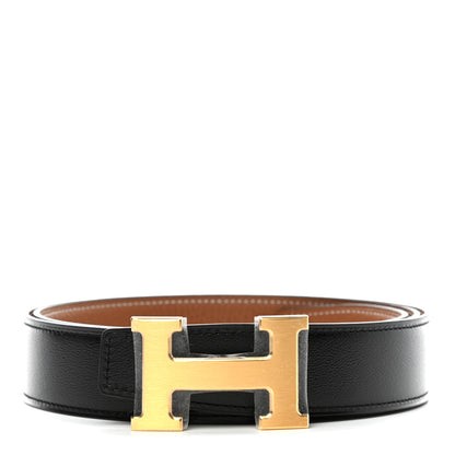Hermes Box Togo 32mm H Belt 100 Black Gold 1 of 4