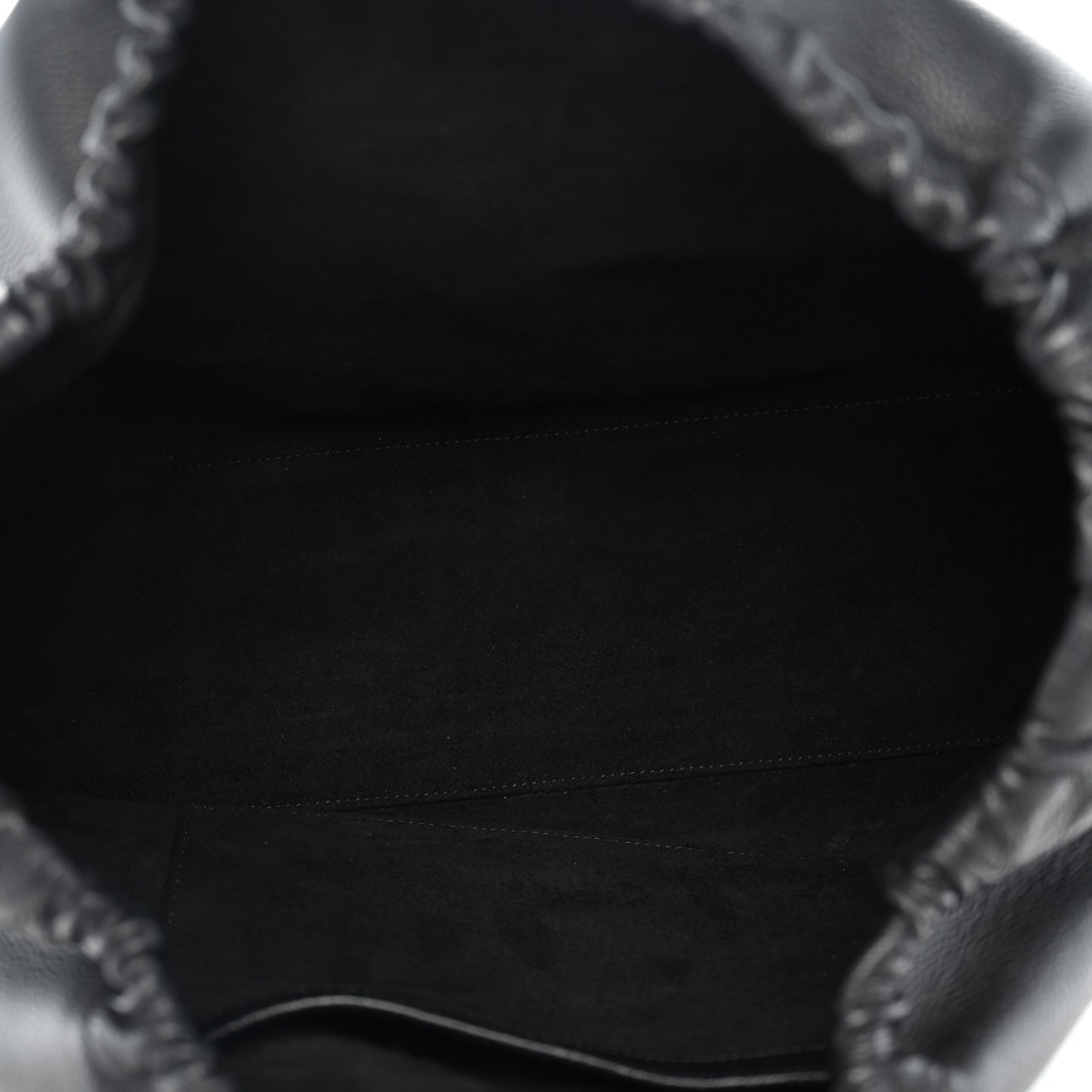 Calfskin Cuir Triomphe Cabas Drawstring Black