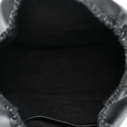 Celine Calfskin Cuir Triomphe Cabas Drawstring Black 5 of 10