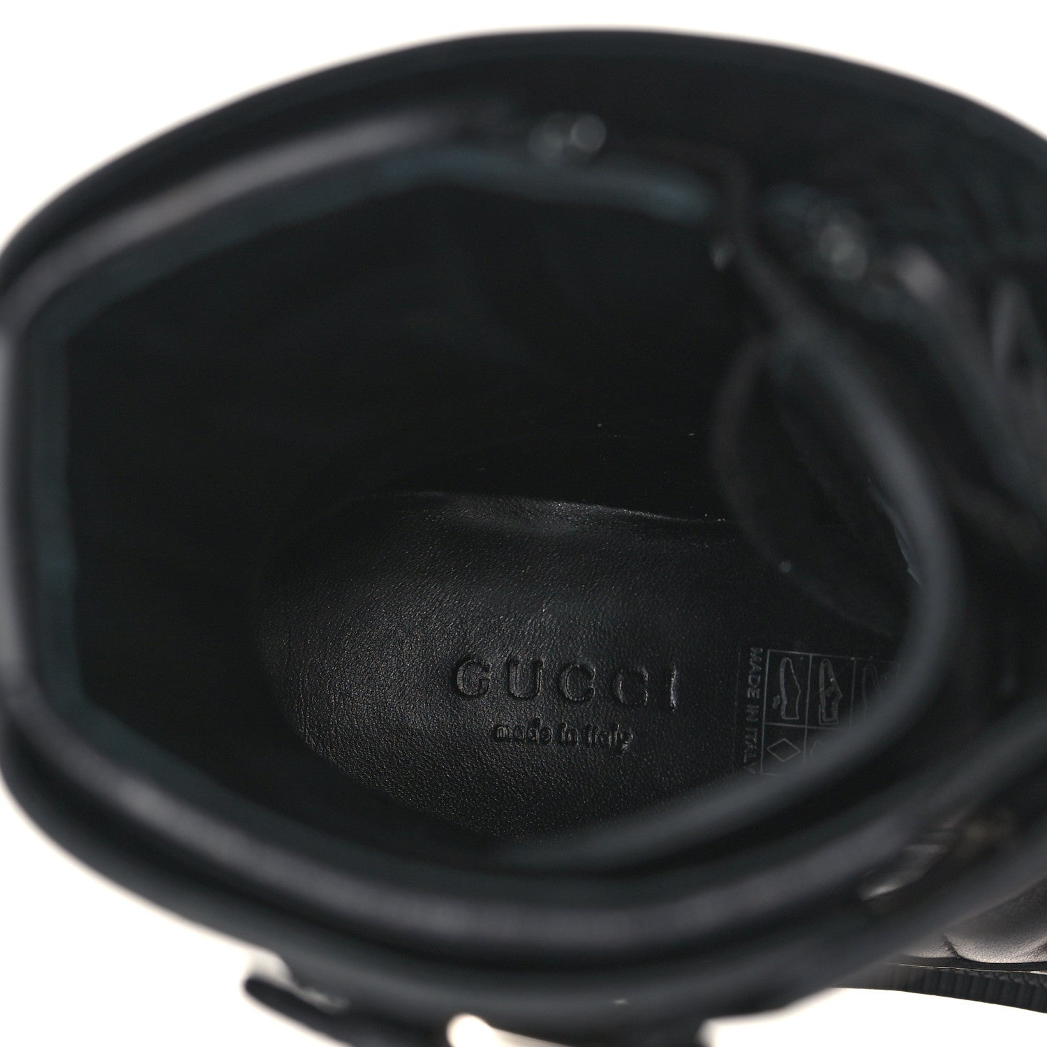 Gucci Nappa Frances GG Matelasse Platform Combat Boots 35 Black 7 of 9