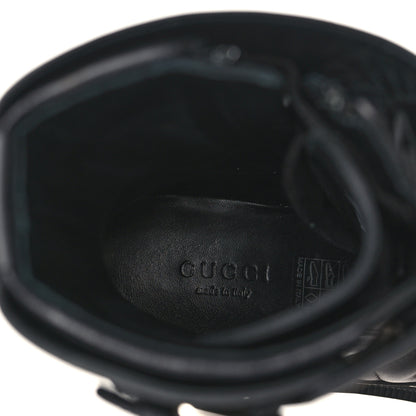 Gucci Nappa Frances GG Matelasse Platform Combat Boots 35 Black 7 of 9