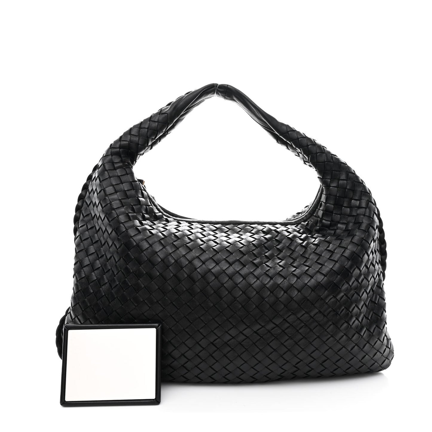 Nappa Intrecciato Medium Veneta Hobo Black