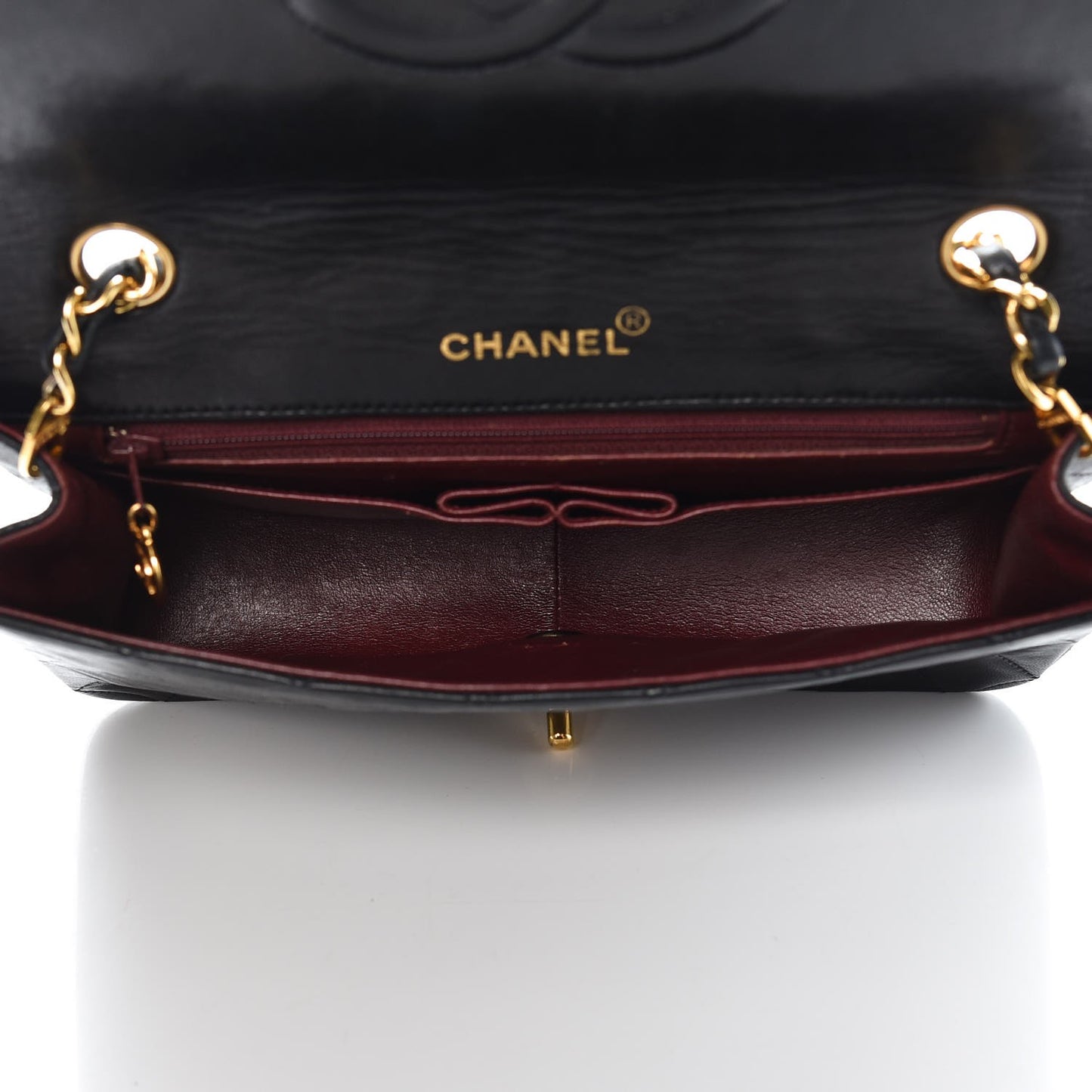 Lambskin Quilted Small Single Flap Black