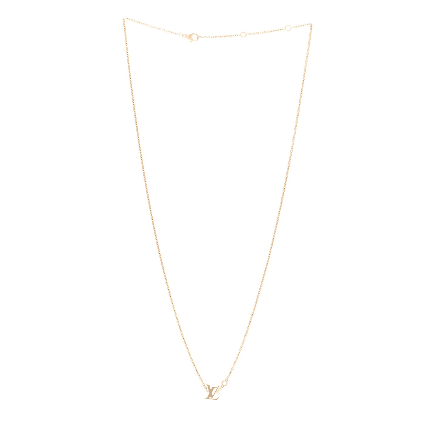 18K Yellow Gold Diamond Idylle Blossom LV Pendant Necklace
