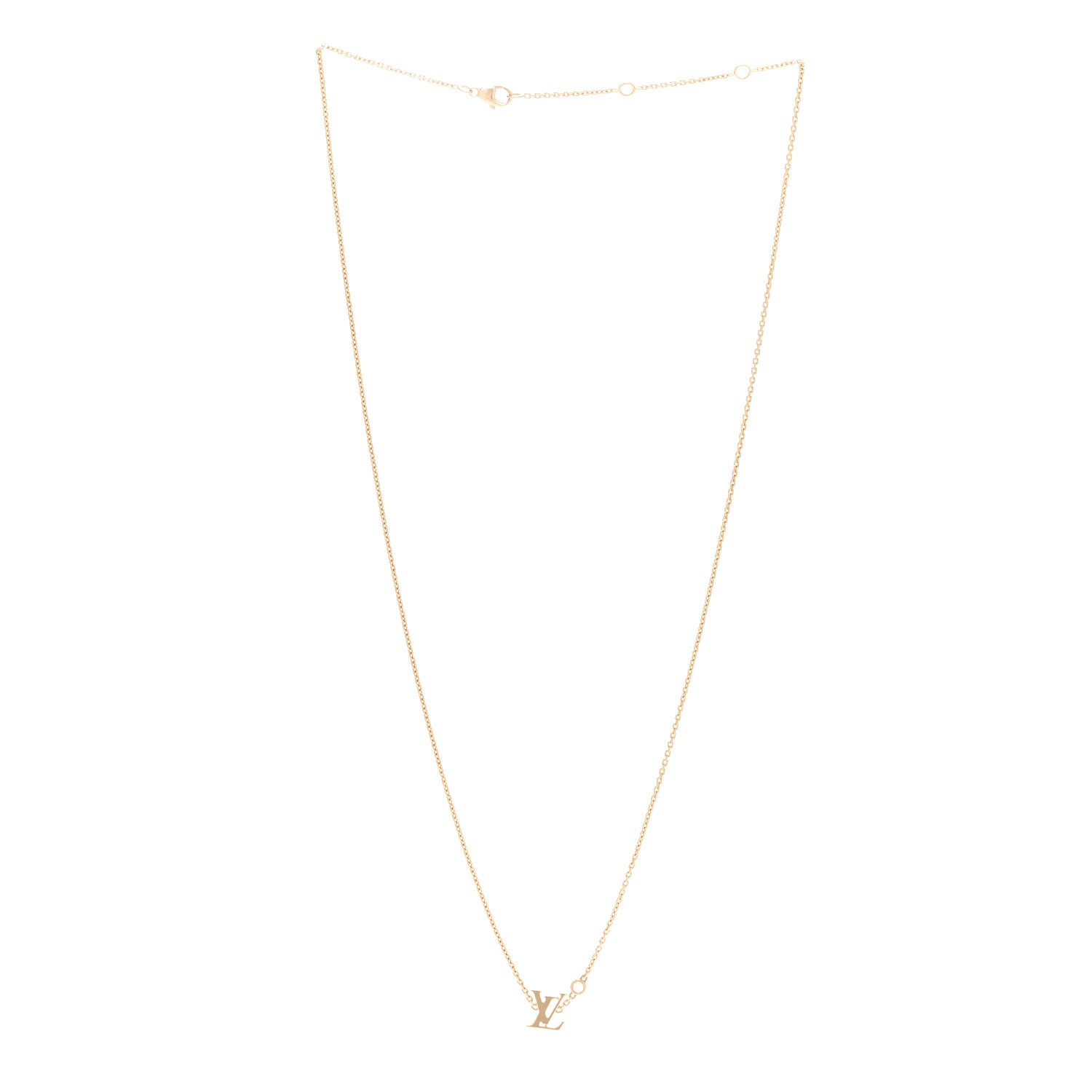 Louis Vuitton 18K Yellow Gold Diamond Idylle Blossom LV Pendant Necklace 3 of 5