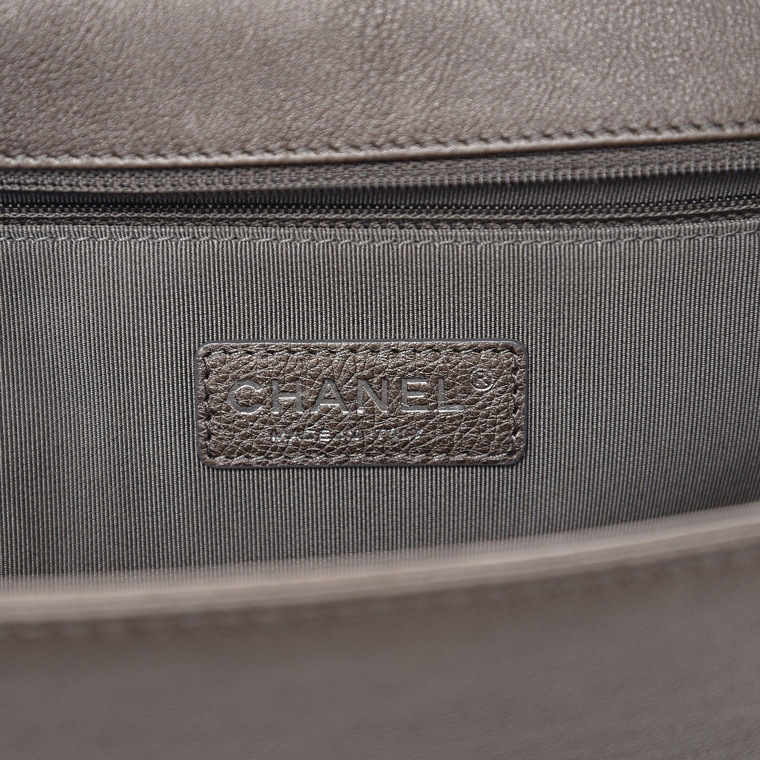 Chanel Calfskin Quilted Large Boy Flap Grey 5 of 10