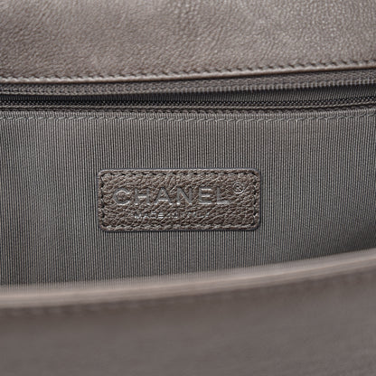 Chanel Calfskin Quilted Large Boy Flap Grey 5 of 10