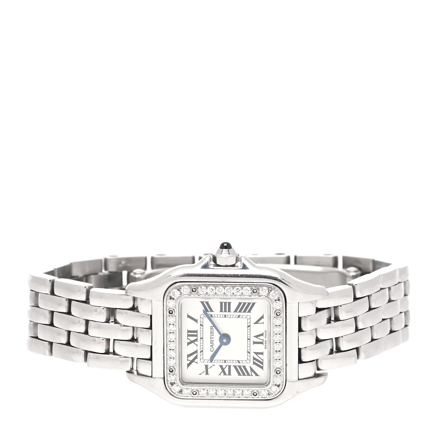 Cartier Stainless Steel Diamond 22mm Panthere Quartz Watch 2 of 5