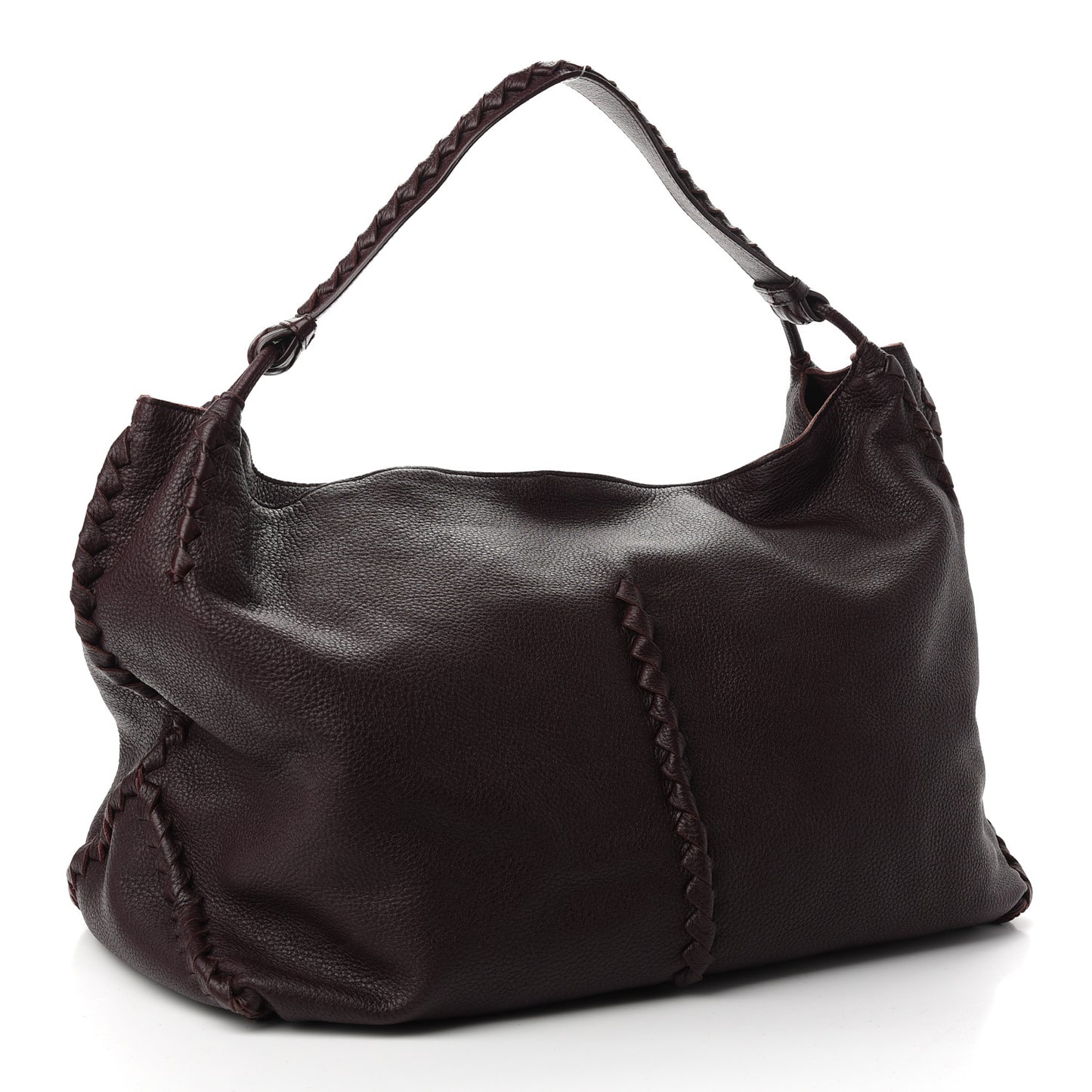Cervo Deerskin Large Hobo Burgundy