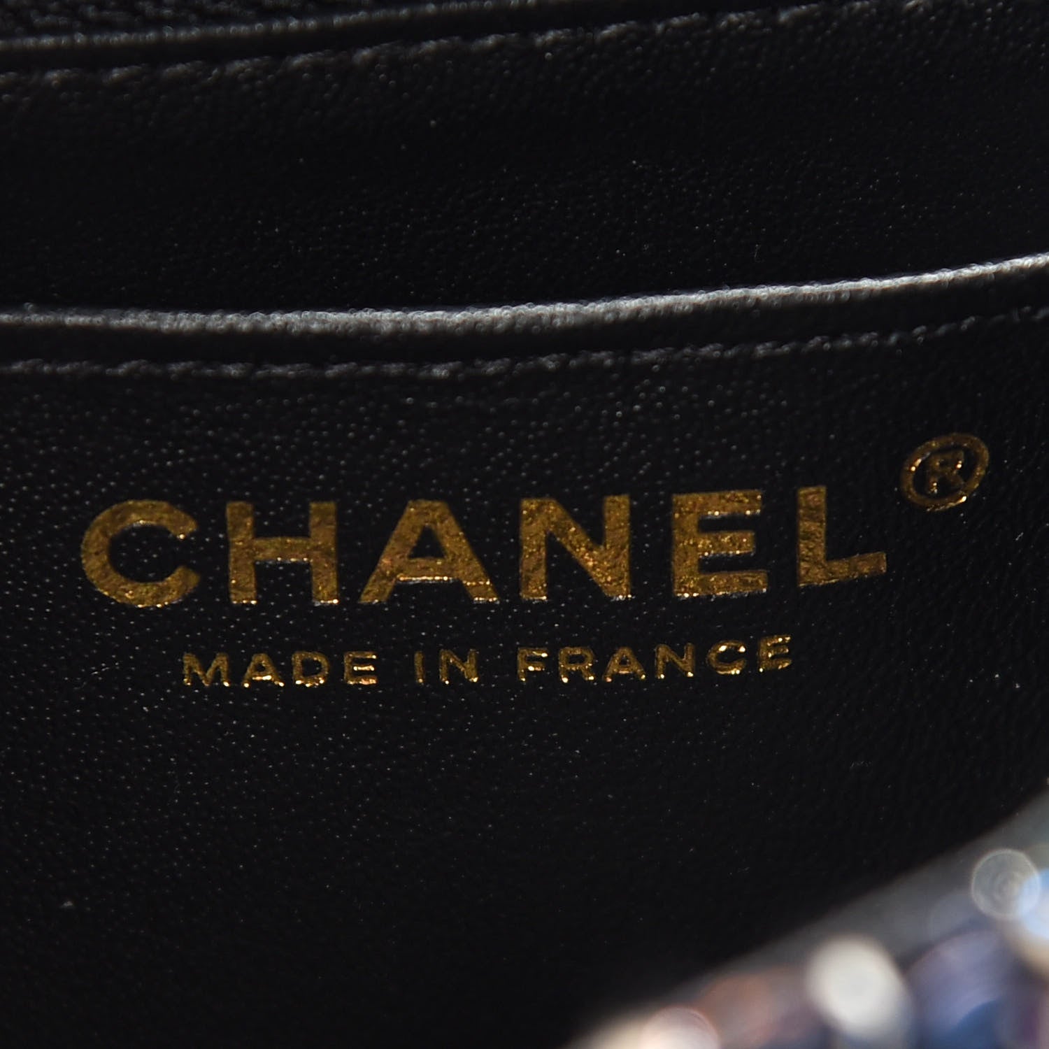 Chanel Glittered Tweed Quilted Mini Rectangular Flap Navy Blue Mulitcolor 6 of 9