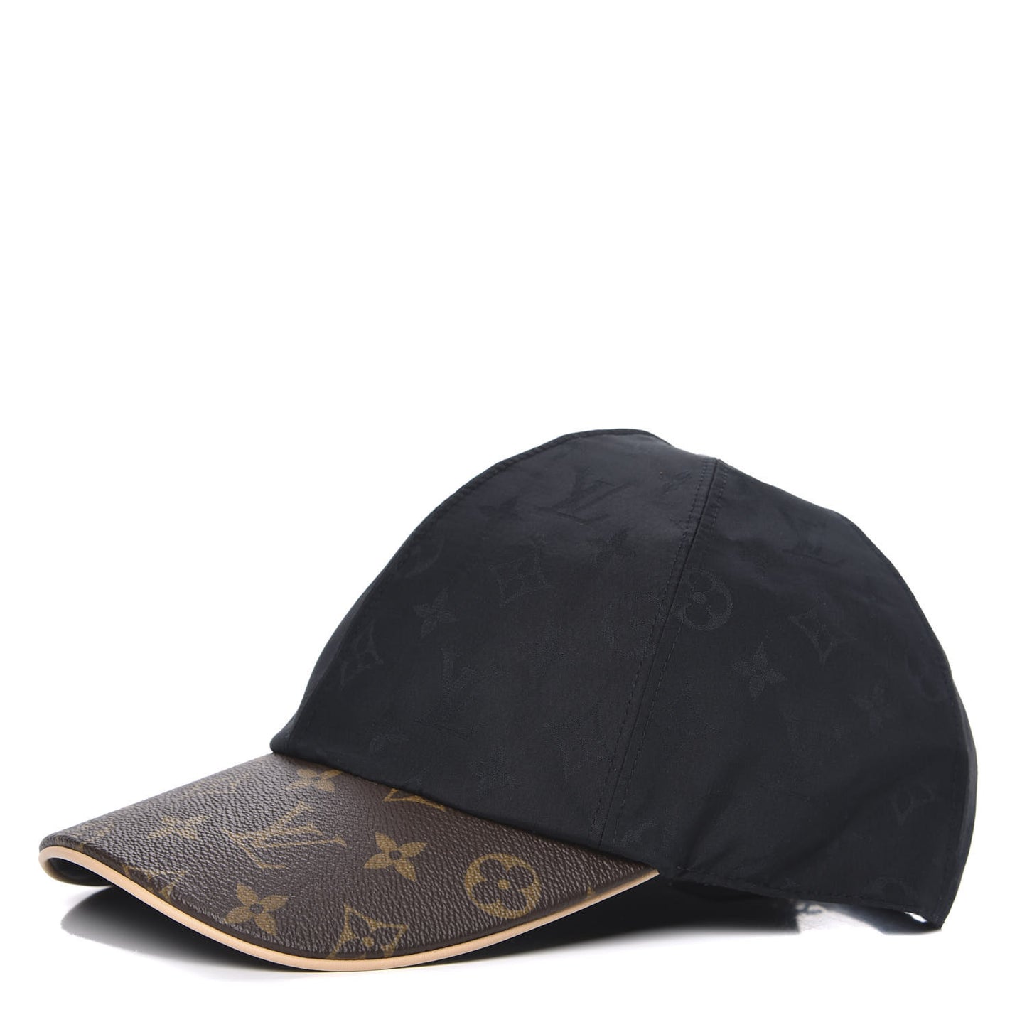 Polyester Silk Monogram LV Get Ready Cap L Black