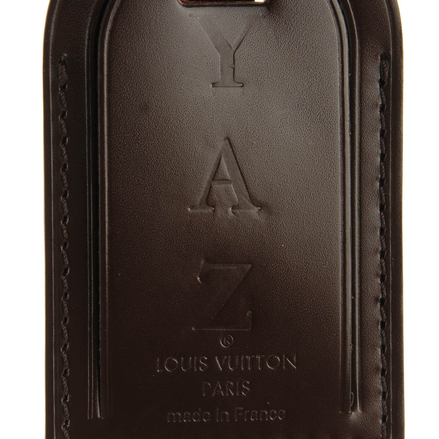 Calfskin Luggage Tag Ebene