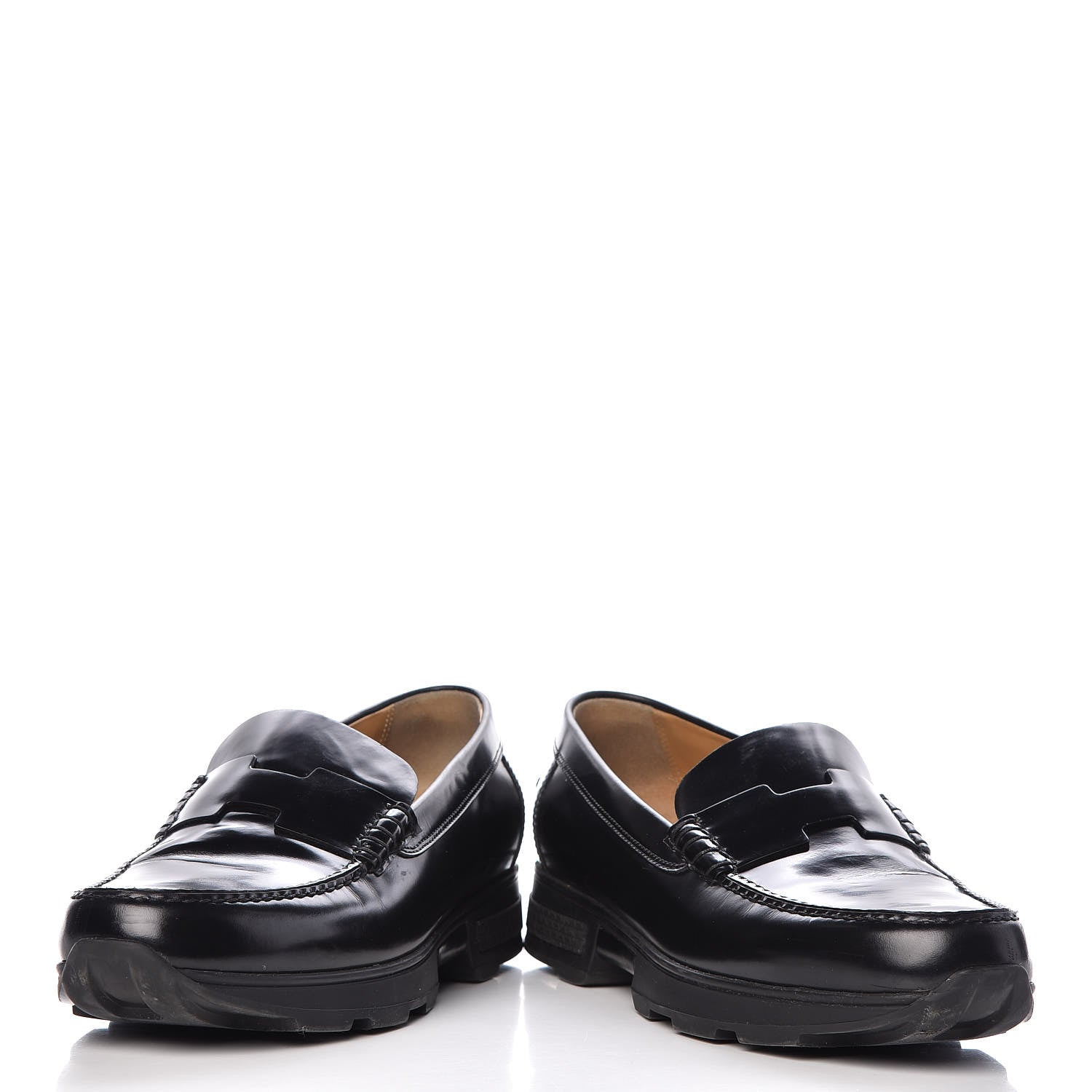 Hermes Tuscan Calfskin Opus Moccasin Loafers 42 Black 6 of 15