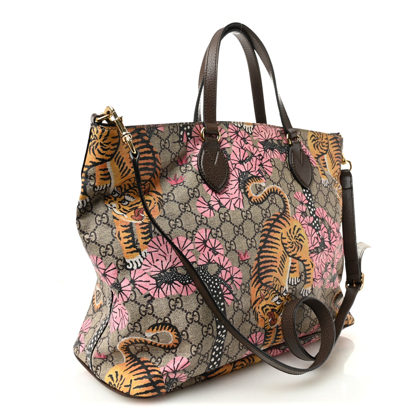 Soft GG Supreme Monogram Bengal Medium Crossbody Tote Beige Pink