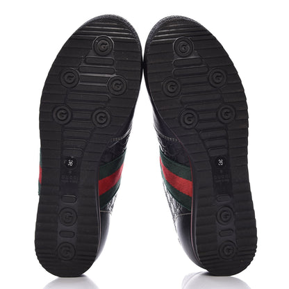 Gucci Microguccissima Web Sneakers 36 Black 7 of 9