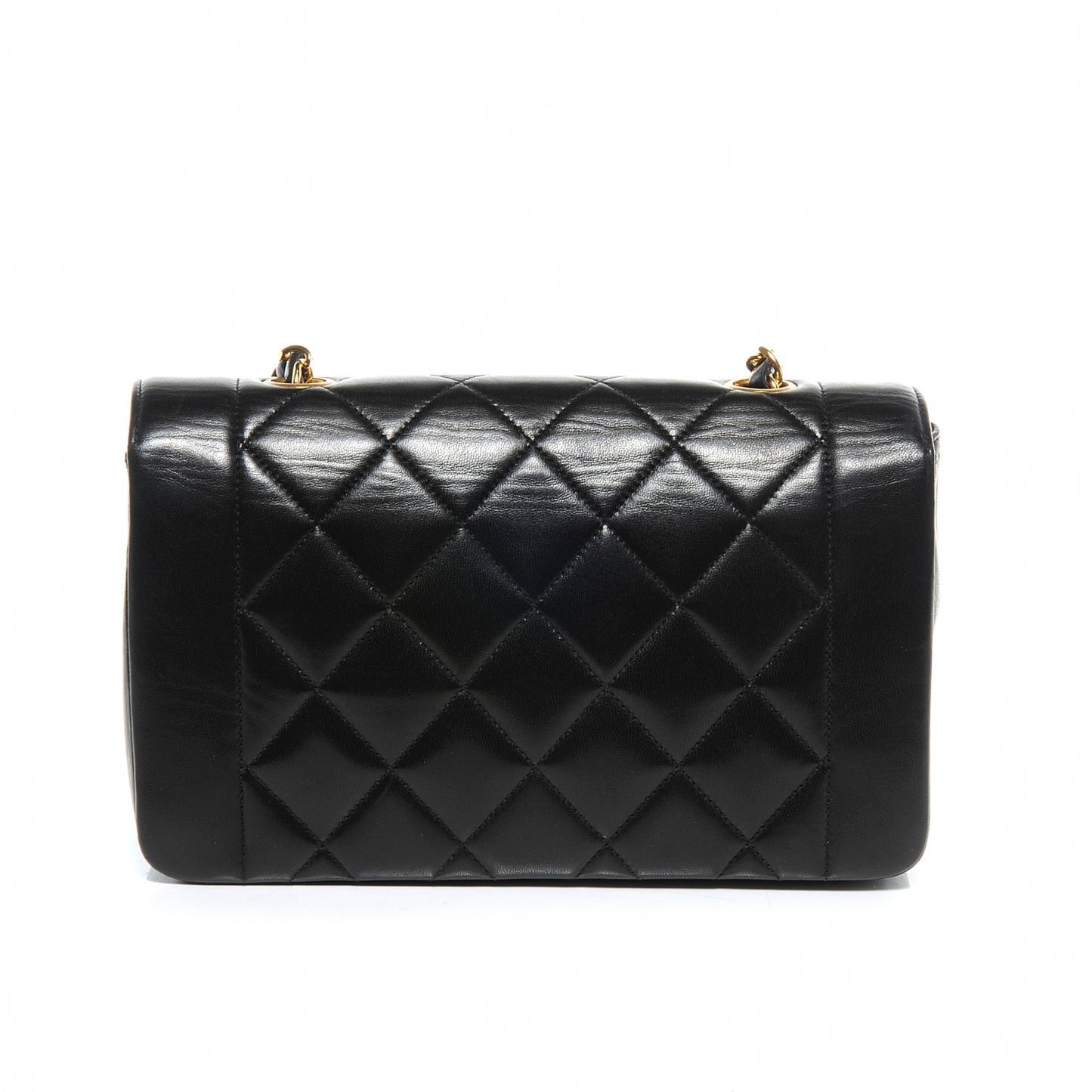 Lambskin Quilted Small Flap Black