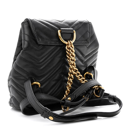 Gucci Calfskin Matelasse GG Marmont Flap Backpack Black 3 of 13