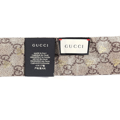 Gucci Silk Twill GG Monogram GG Bee Neck Bow Scarf Black Red 3 of 3