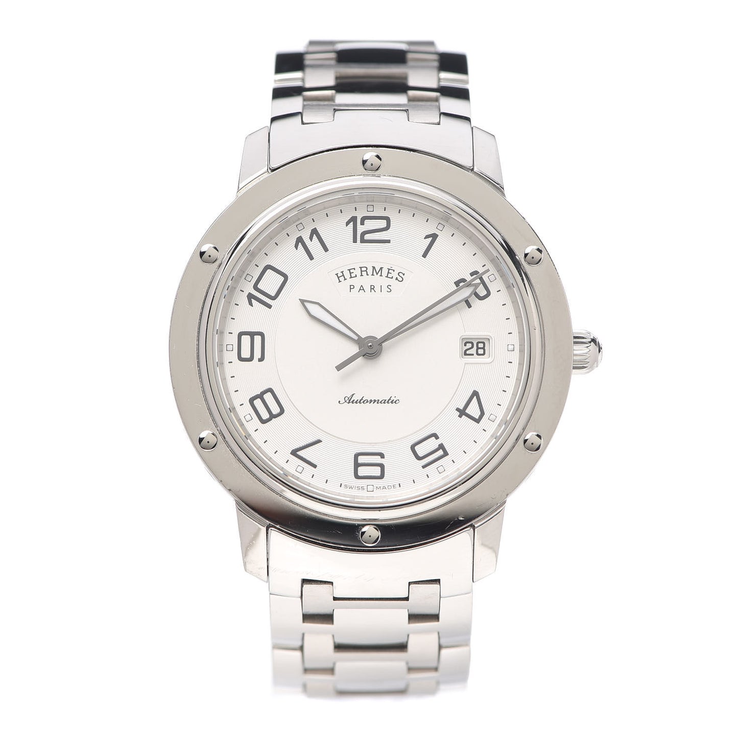 Stainless Steel 39mm Clipper Automatic Watch White