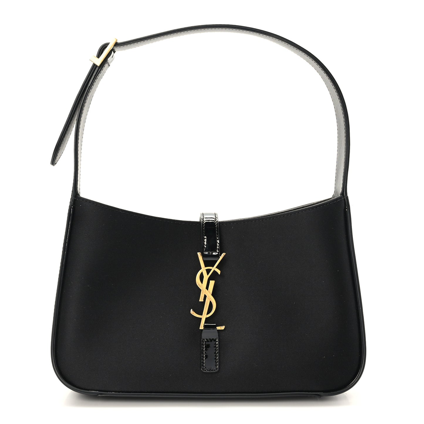 Silk Satin Calfskin Le 5 A 7 Hobo Black