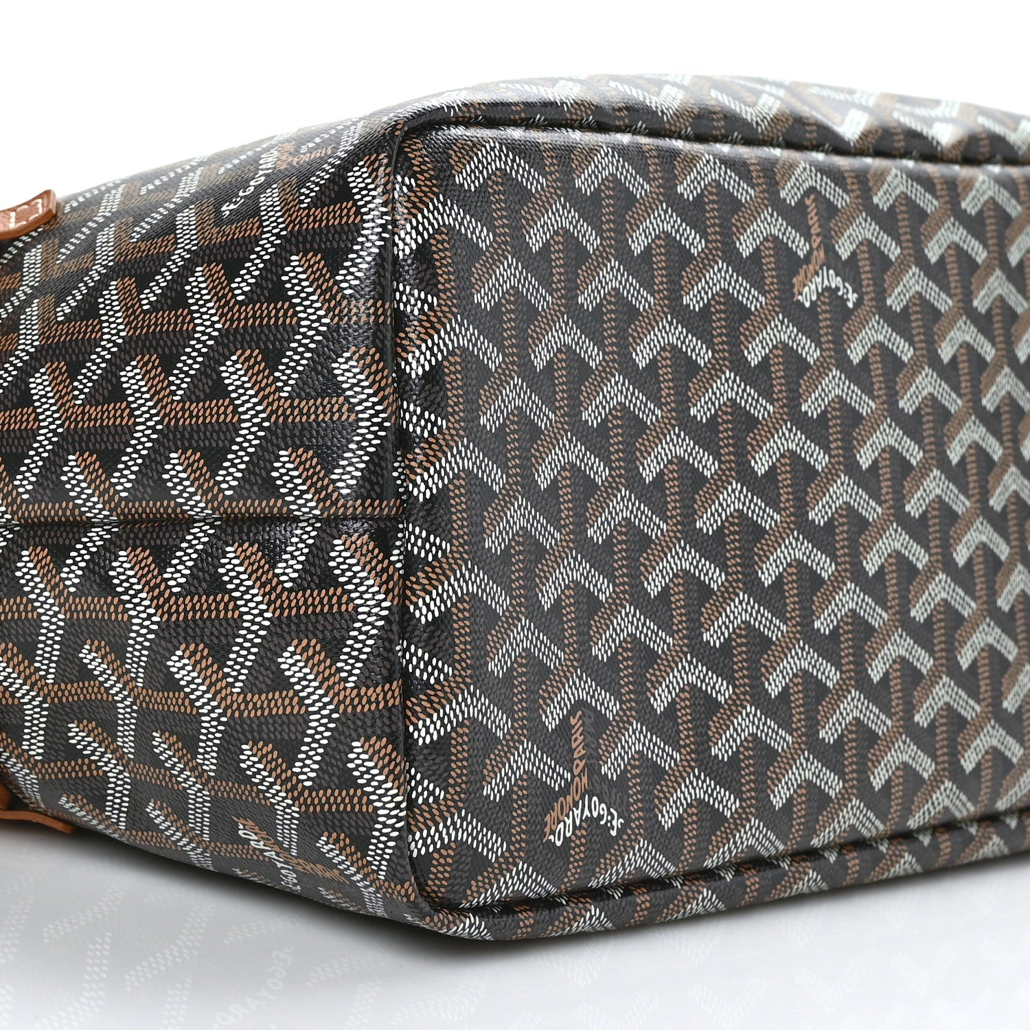 Goyard Goyardine Chien Gris Bag Black Gold 8 of 9