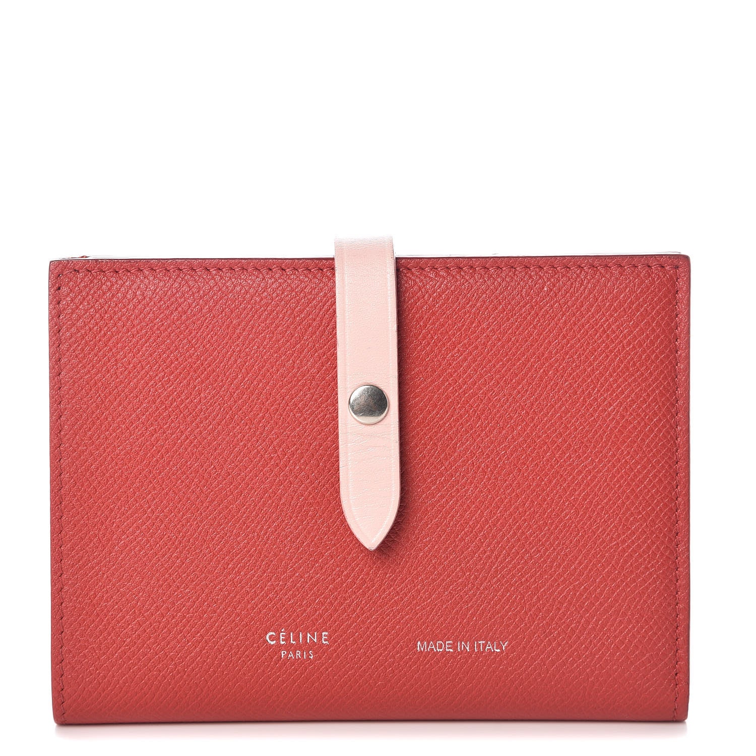 Celine Grained Calfskin Medium Multifunction Strap Wallet Rust 1 of 8