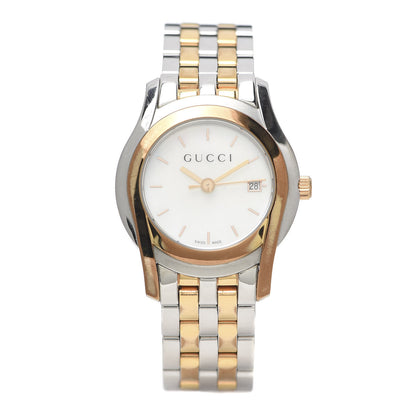 Gucci Stainless Steel Mother of Pearl 27mm 5500L Two Tone Quartz Watch 1 of 7