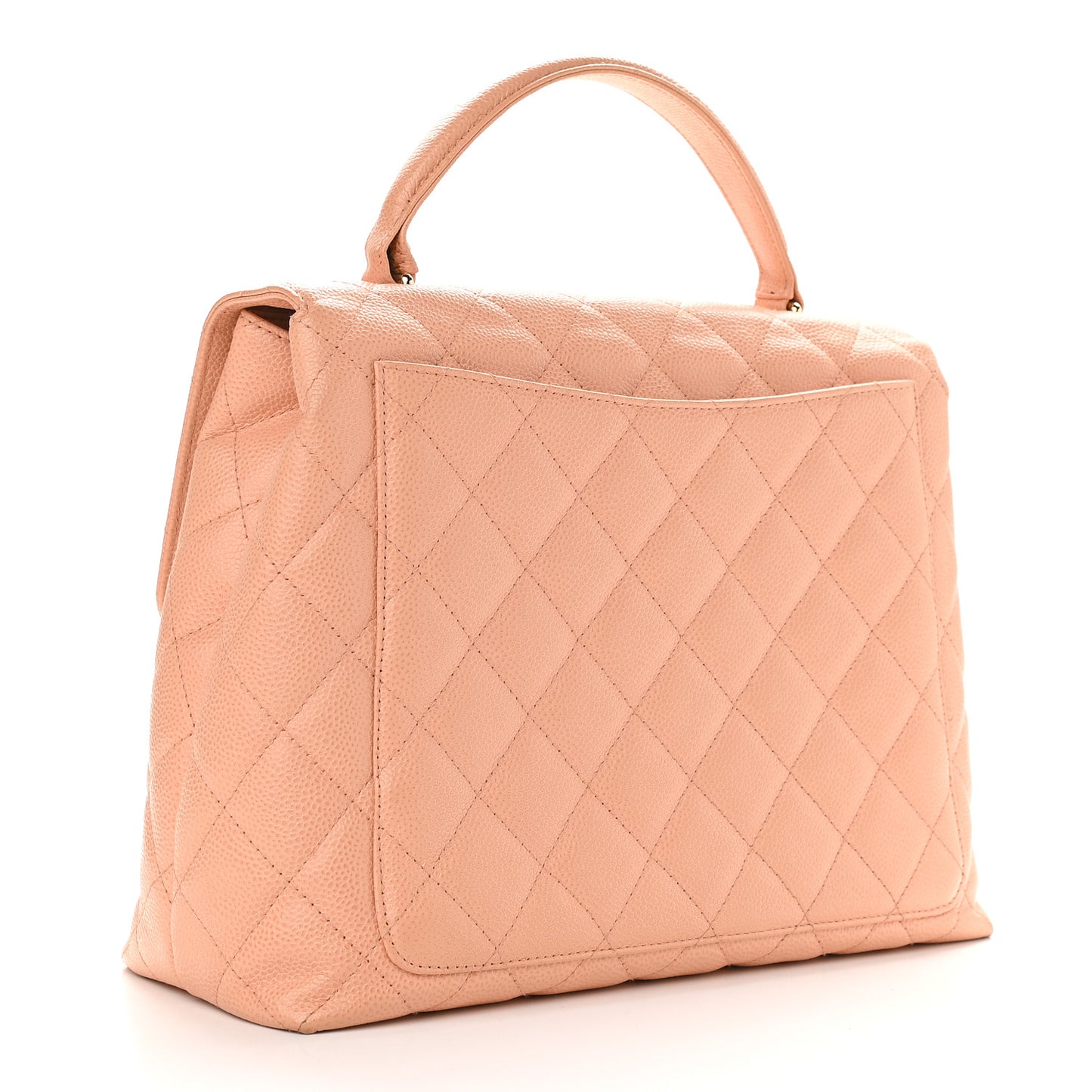 Caviar Quilted Jumbo Kelly Flap Beige