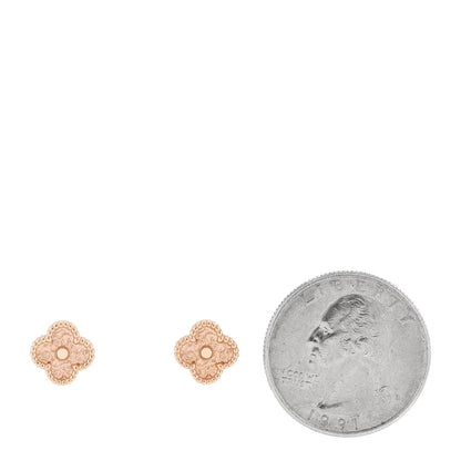 Van Cleef & Arpels 18K Rose Gold Sweet Alhambra Earrings 2 of 5