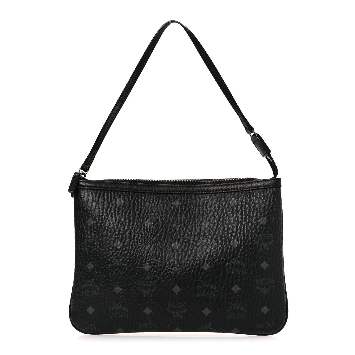 MCM Visetos Liz Shopper Tote Pouch Black 1 of 9