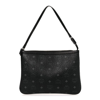 MCM Visetos Liz Shopper Tote Pouch Black 1 of 9