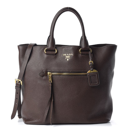 Prada Vitello Daino Shopping Tote Caffe 1 of 13