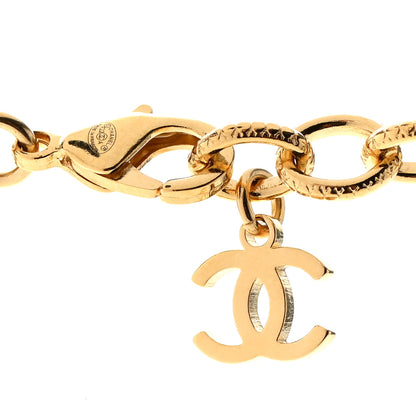 Chanel Crystal Chain Link CC Choker Necklace Gold 5 of 7