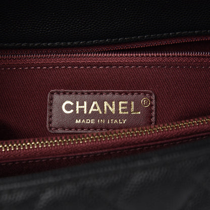 Chanel Caviar Quilted Medium Coco Handle Flap Black 9 of 12