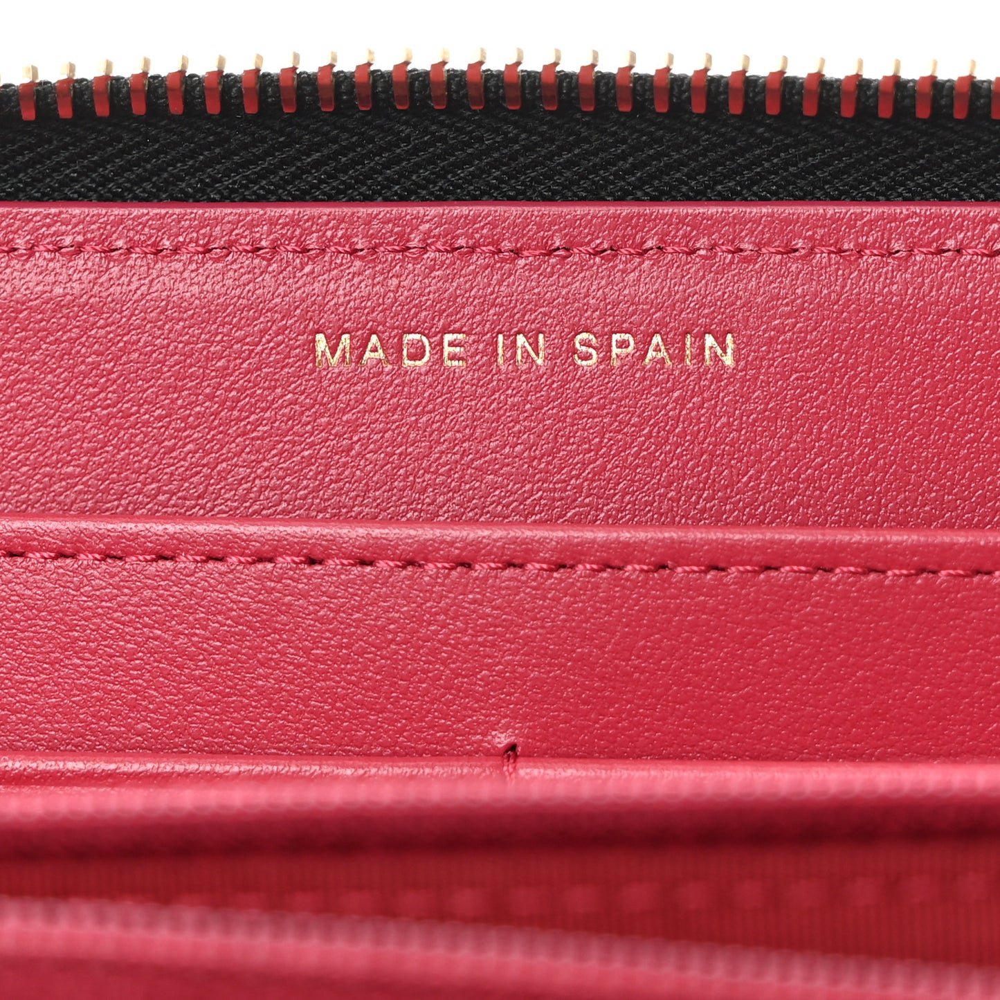 Lambskin Quilted 19 Long Zipped Around Wallet Black