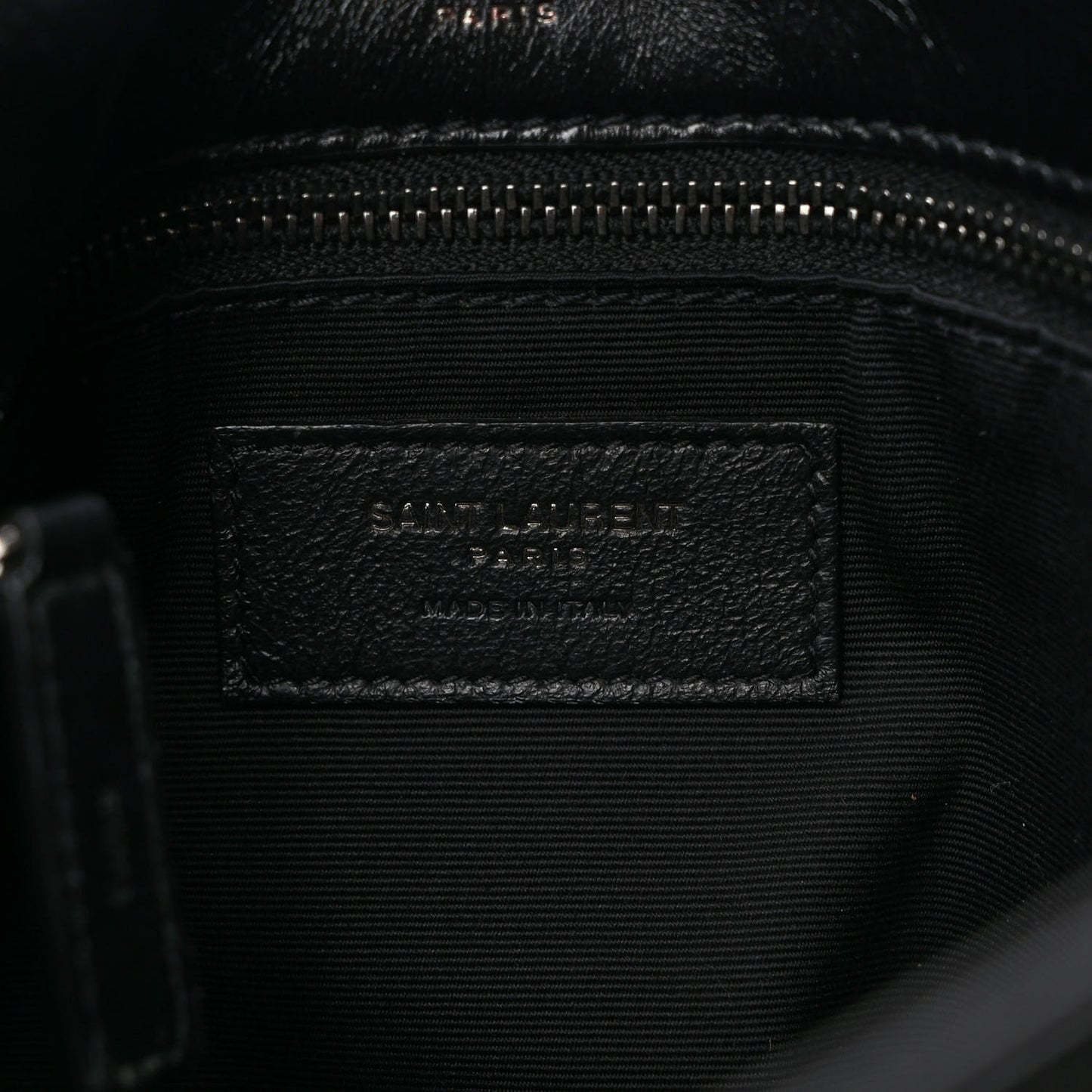 Crinkled Calfskin Matelasse Monogram Medium Niki Chain Satchel Black