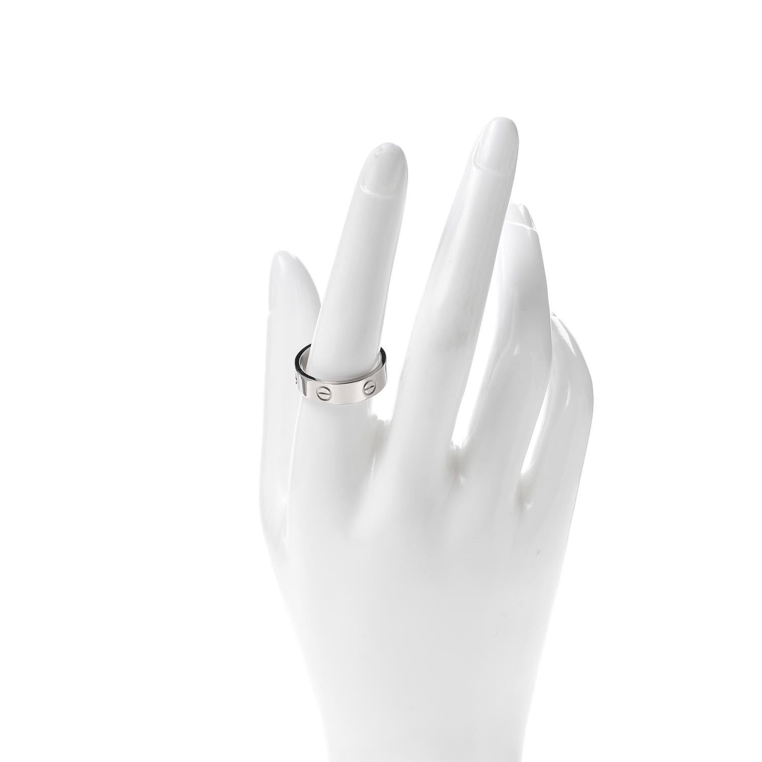 Cartier 18K White Gold 5.5mm LOVE Ring 58 8.25 2 of 4